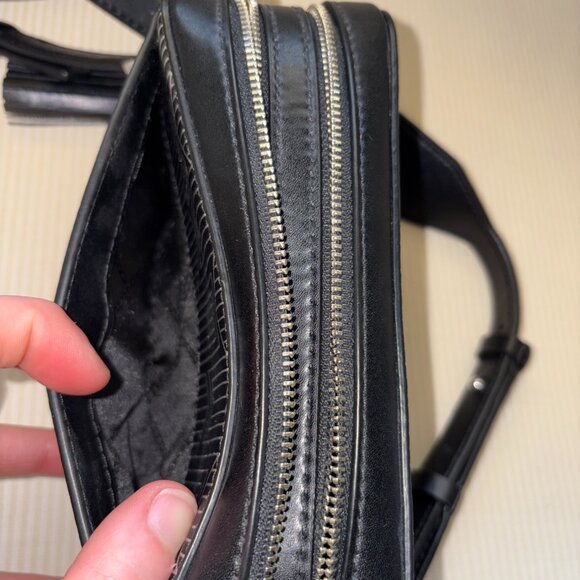 Michael Kors Metallic Deco Small Leather Camera / Crossbody Bag in Black - Picture 8 of 13